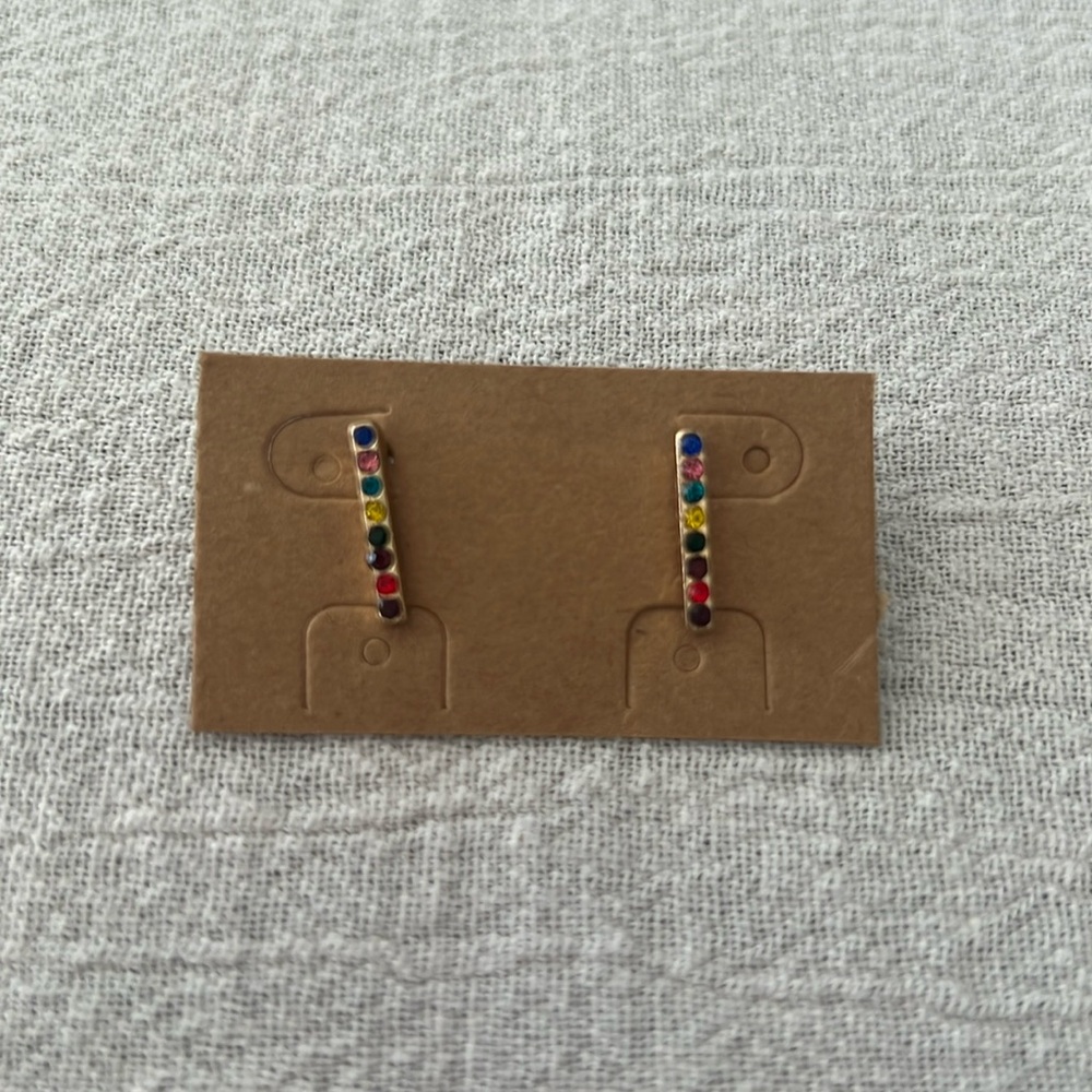 3/$15 or 4/$20 Rainbow earrings with silicone backs